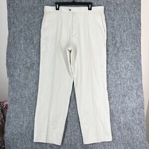 IZOD XFG Golf Pants Mens 36 Beige Lightweight Slacks Tapered Leg Casual Bottoms‎